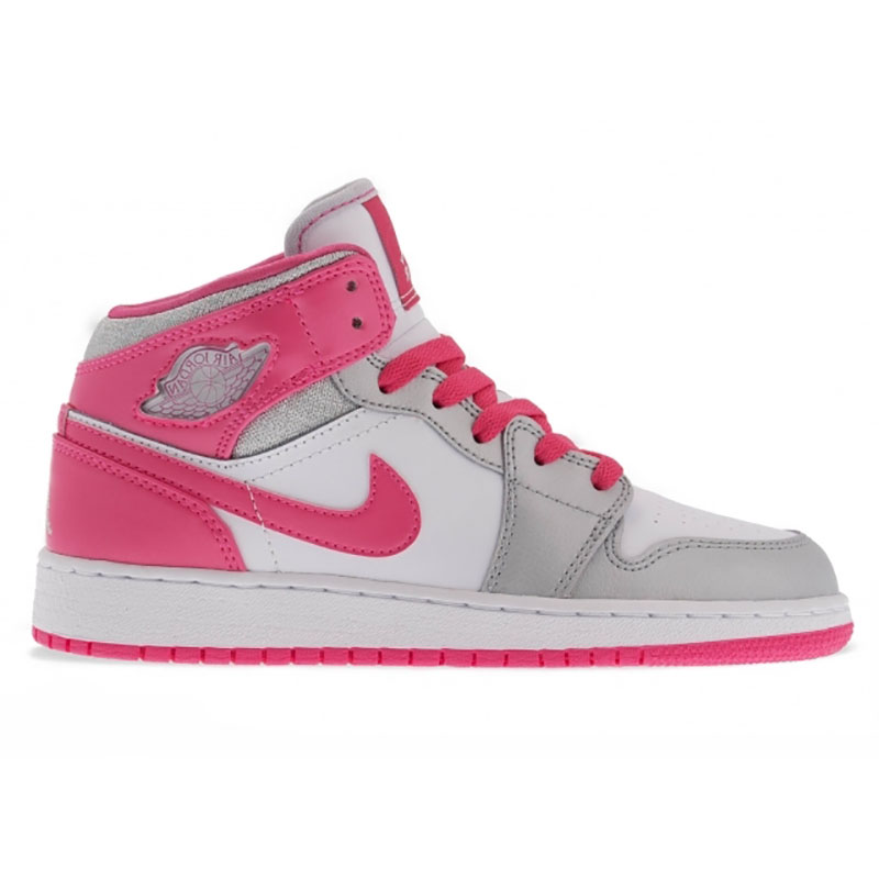 AIR JORDAN 1 MID GS ''PLATINUM PINK''