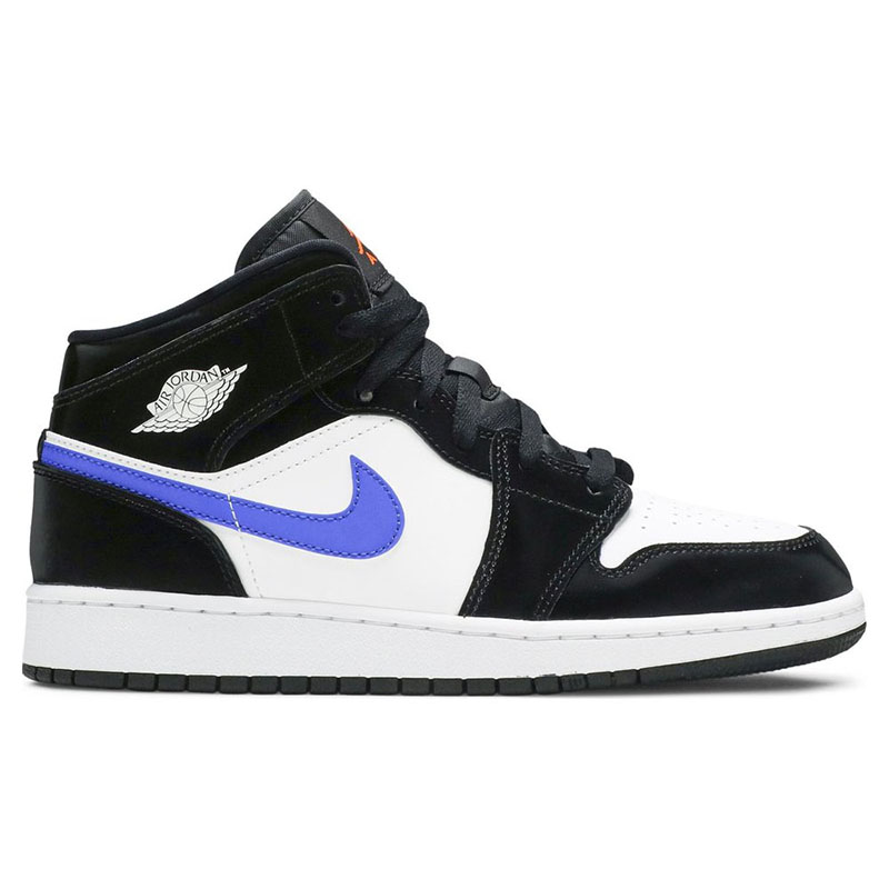 AIR JORDAN 1 MID GS ''BLACK RACER BLUE''