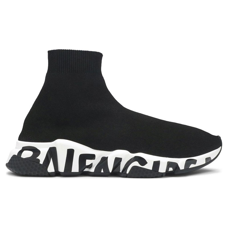 Ba*len*cia*ga speed trainer ''graffiti - black white''