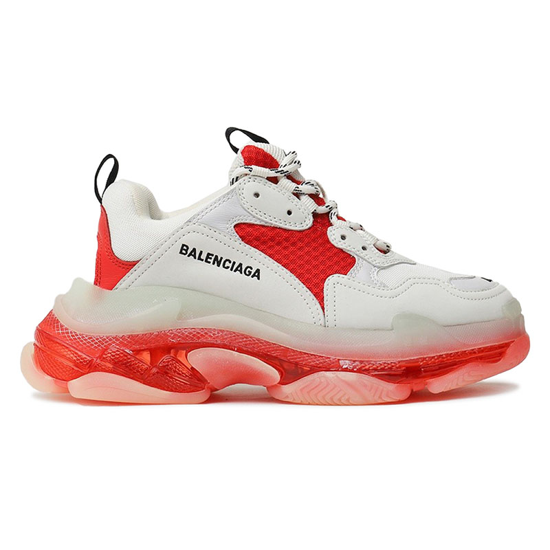 Ba*len*cia*ga triple s ''clear sole white red''