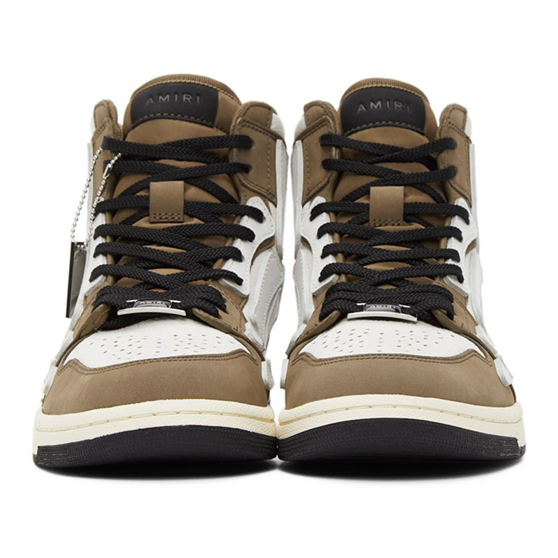 AMIRI SKELETON TOP SNEAKER TAN & WHITE