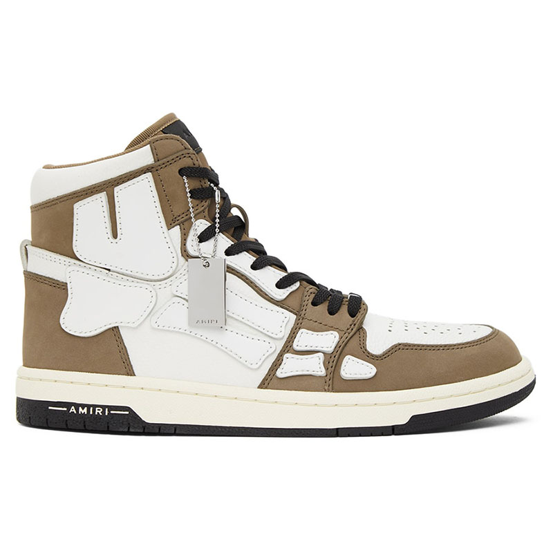 AMIRI SKELETON TOP SNEAKER TAN & WHITE