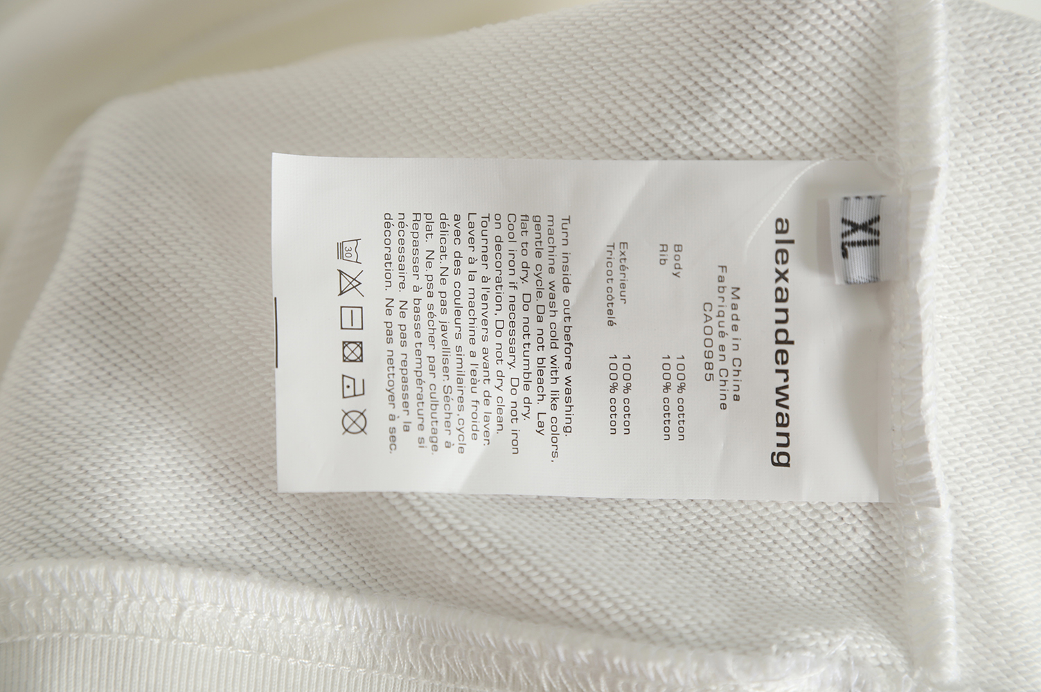 Alexander Wang 22FW Twisted Letters Crewneck Sweatshirt