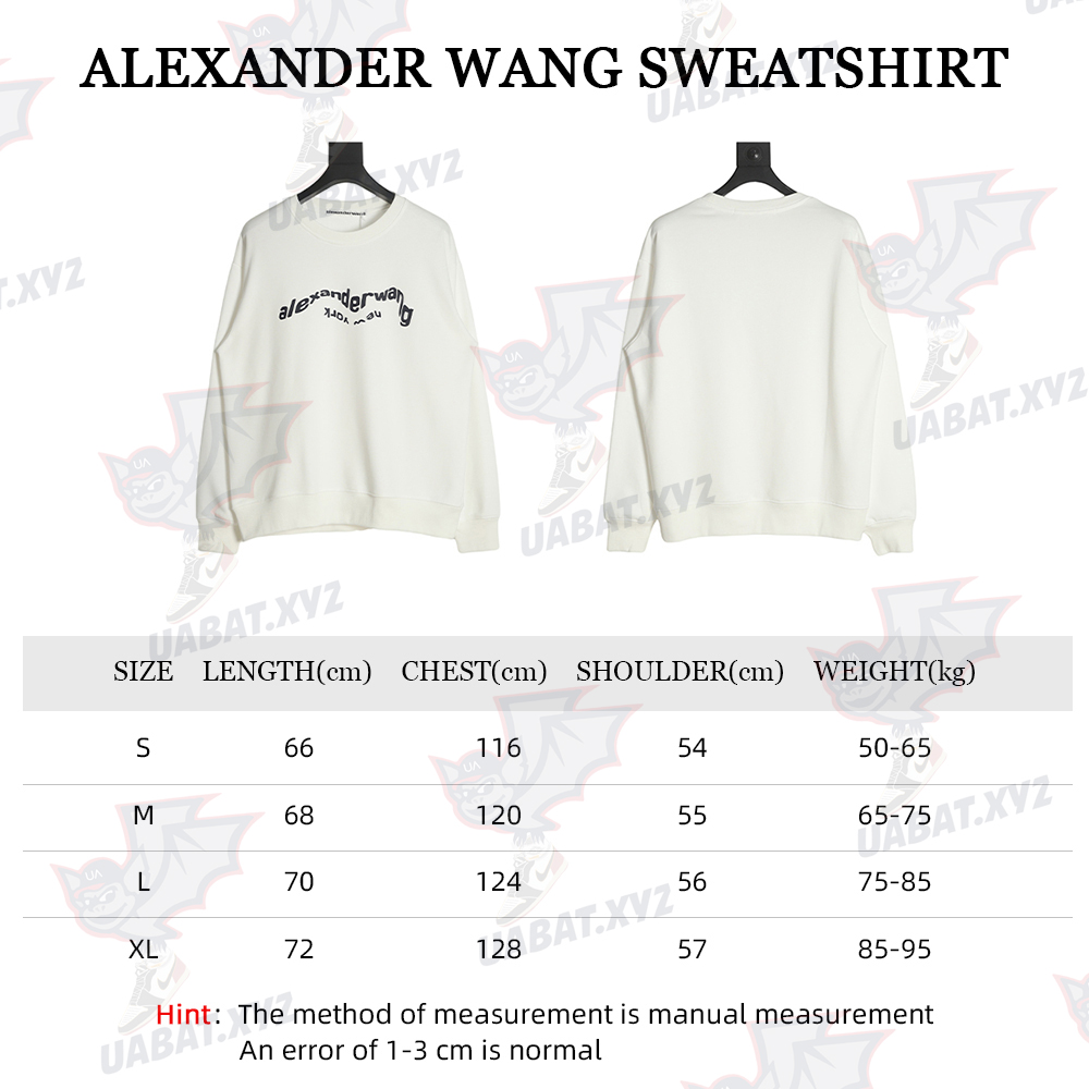 Alexander Wang 22FW Twisted Letters Crewneck Sweatshirt
