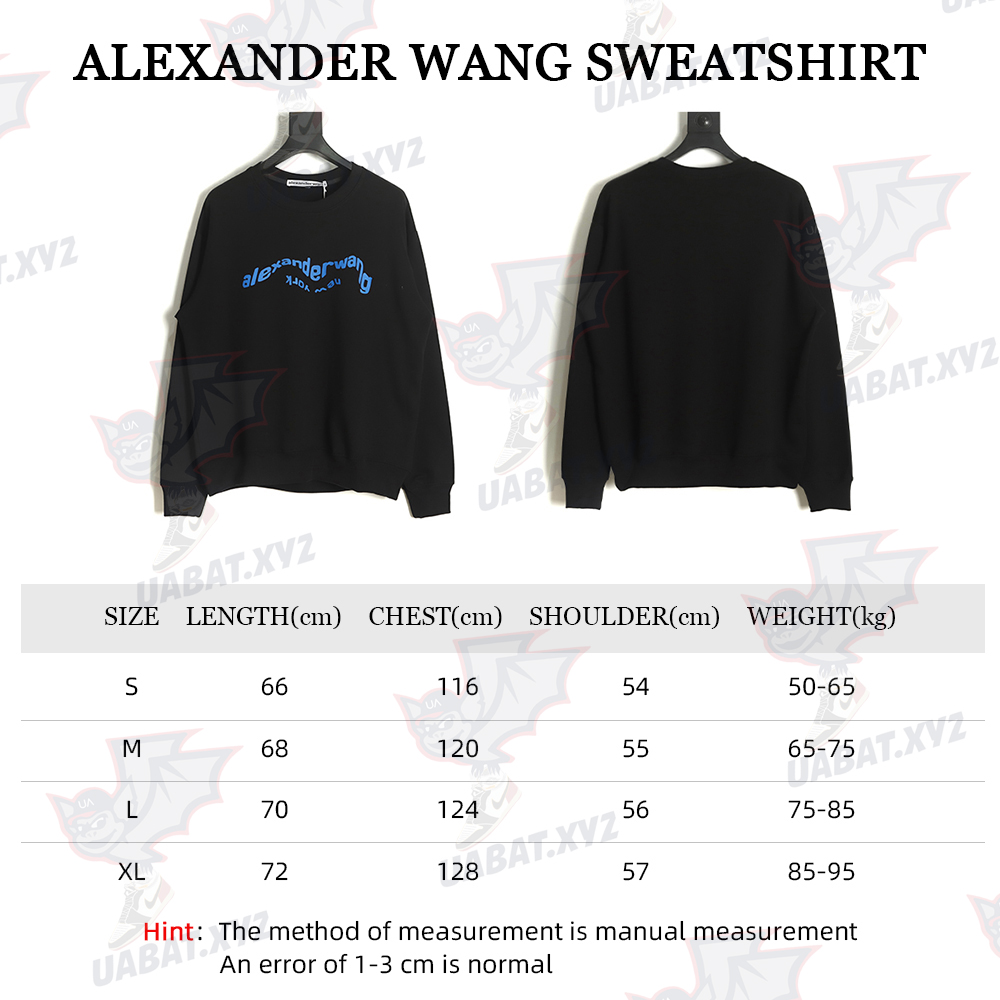Alexander Wang 22FW Twisted Letters Crewneck Sweatshirt TSK1