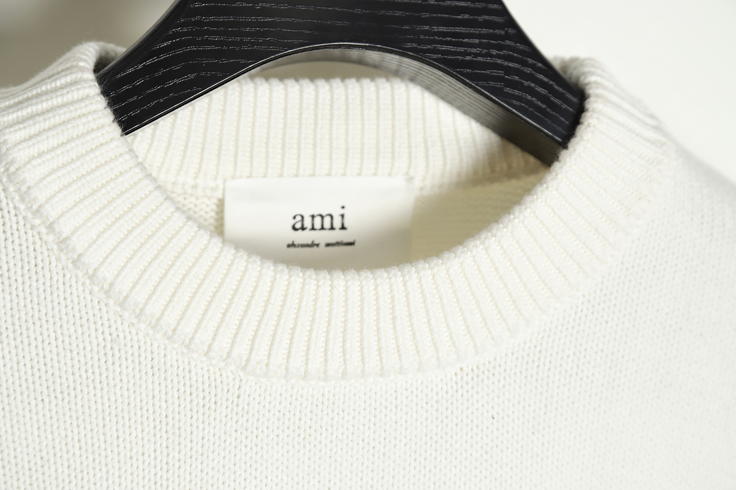 AMI PARIS 21FW Heart Embroidered Round Neck Sweater TSK2
