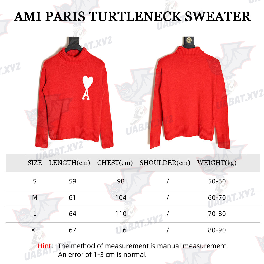 AMI PARIS Heart Turtleneck TSK1
