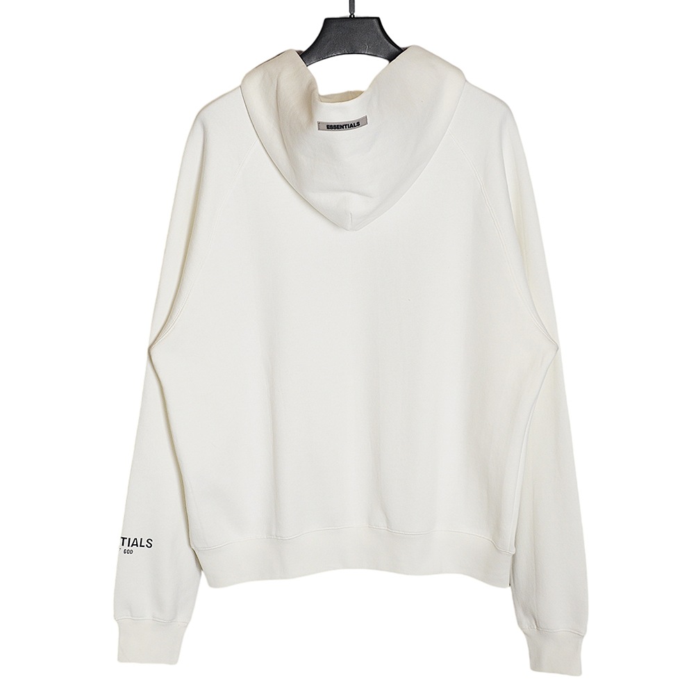 FEAR DF GOD 20FW Chest Silicone Letter Hoodie White