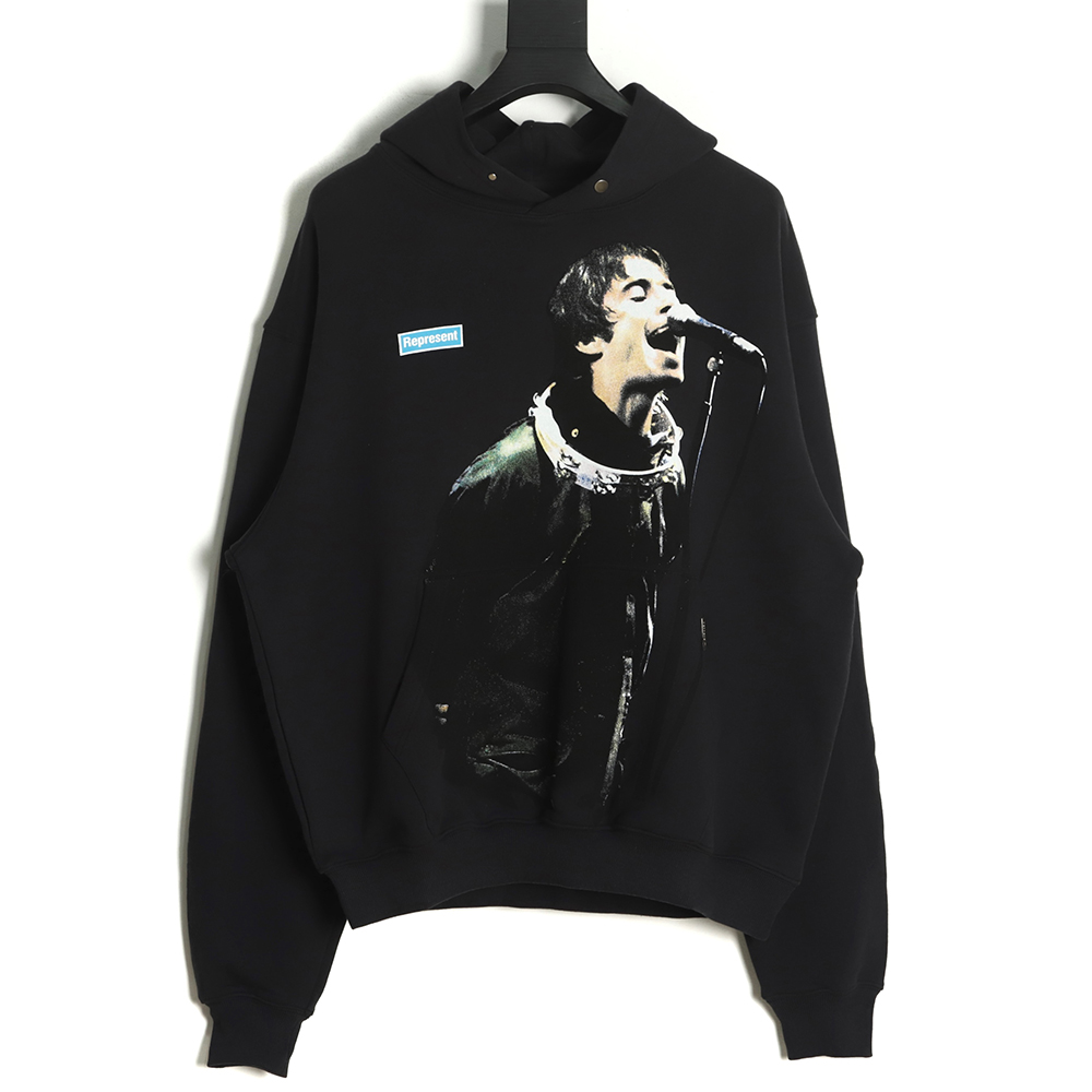Represent 22FW Singer Print Hoodie TSK1