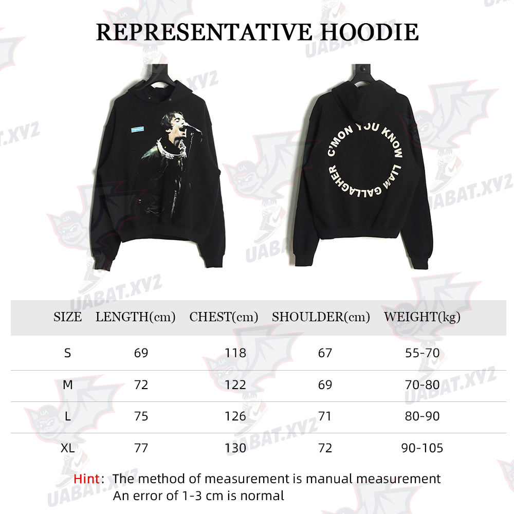 Represent 22FW Singer Print Hoodie TSK1