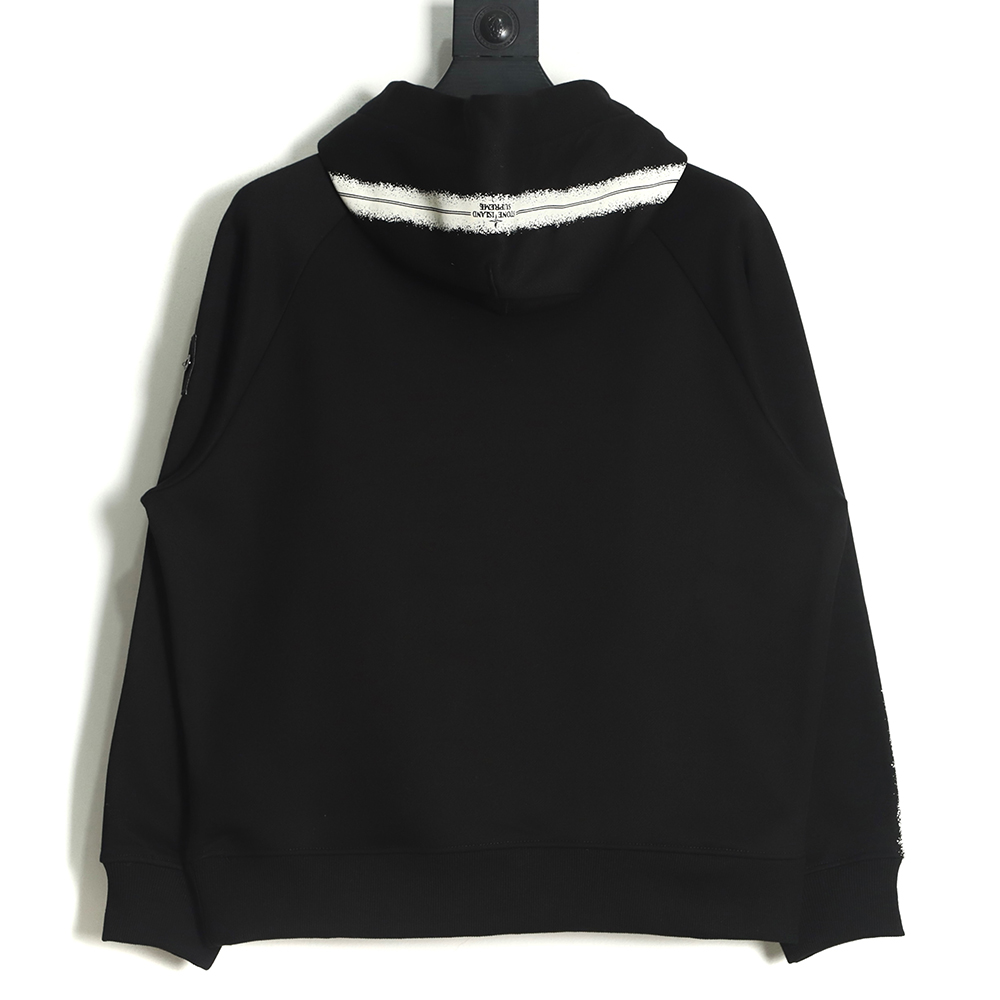 S*p*e ss22 week12 x stone island co-branded side pattern hooded plus fleece sweater