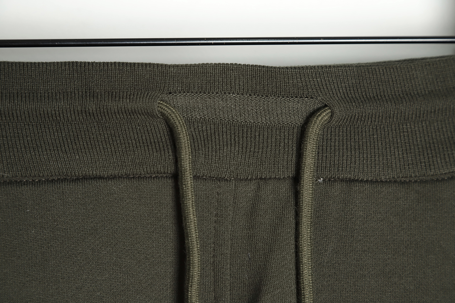 Thon Browne classic four-bar yarn-dyed dark green shorts