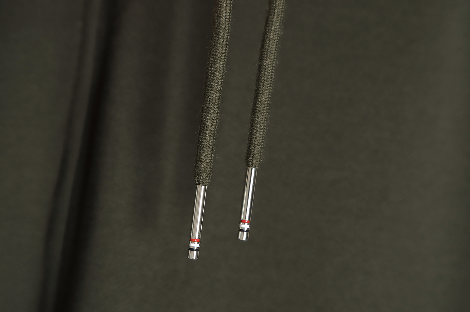 Thon Browne classic four-bar yarn-dyed dark green shorts