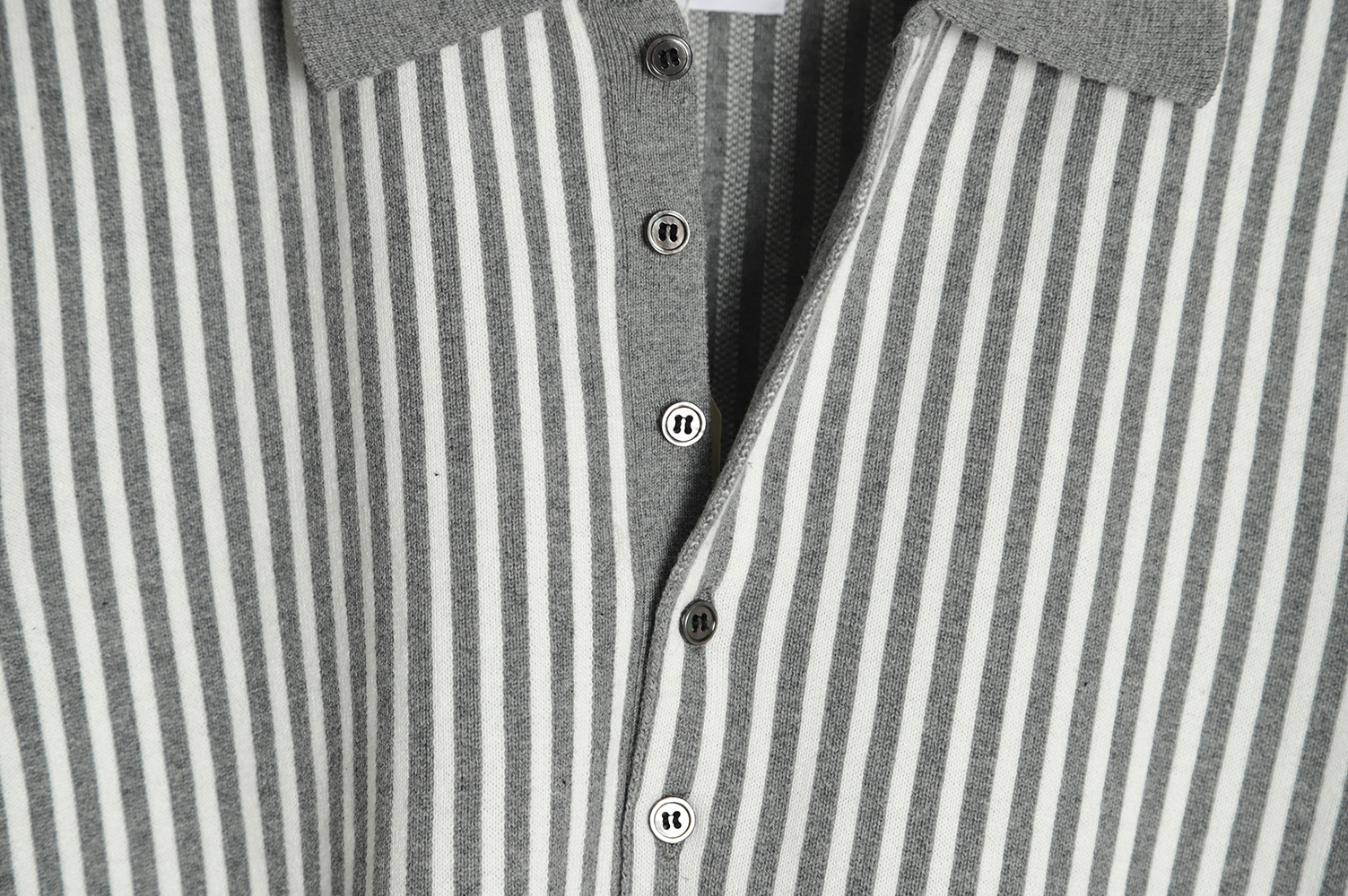 THOM BMOMTHE 22ss striped short sleeve polo shirt