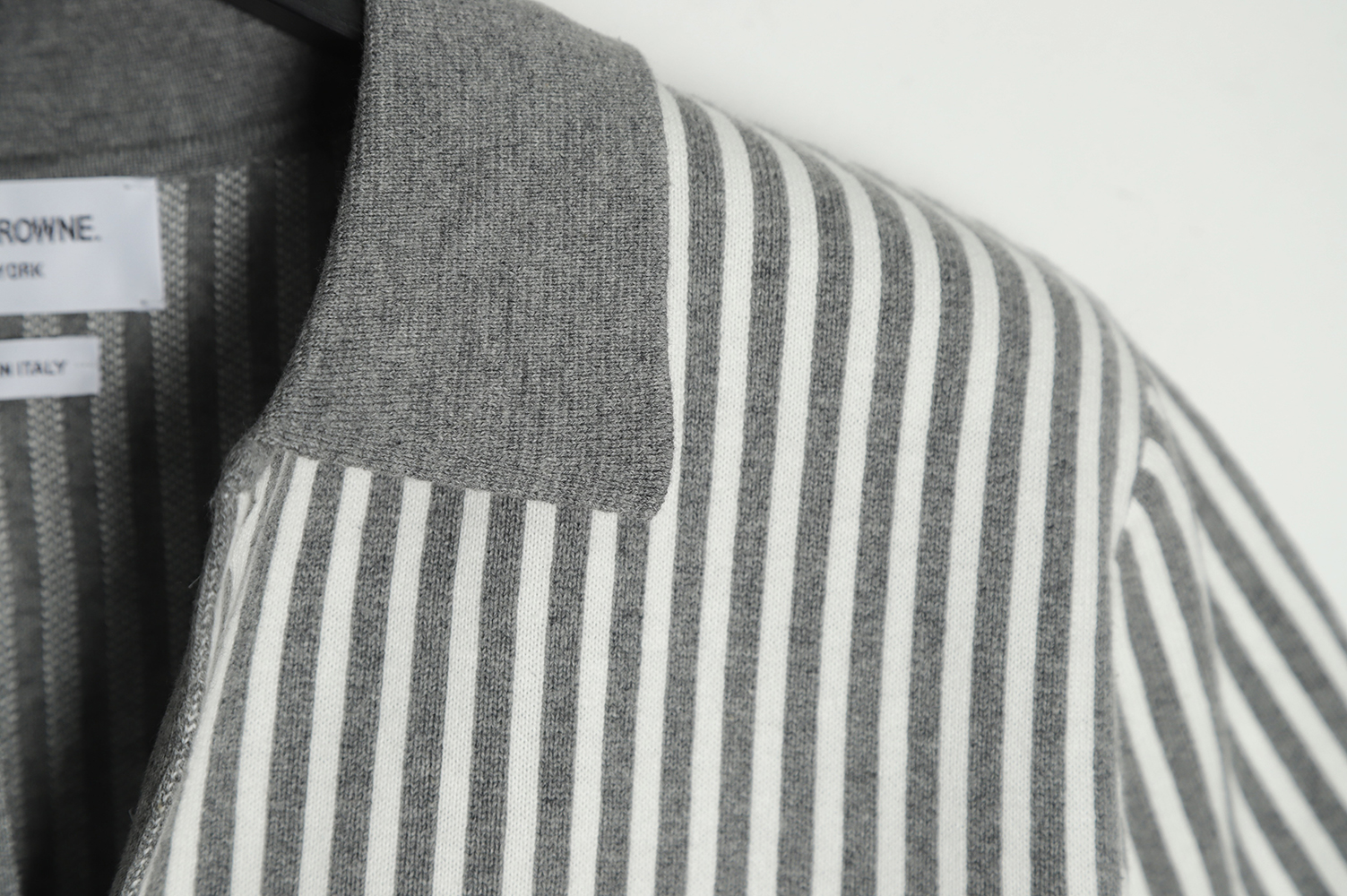 THOM BMOMTHE 22ss striped short sleeve polo shirt