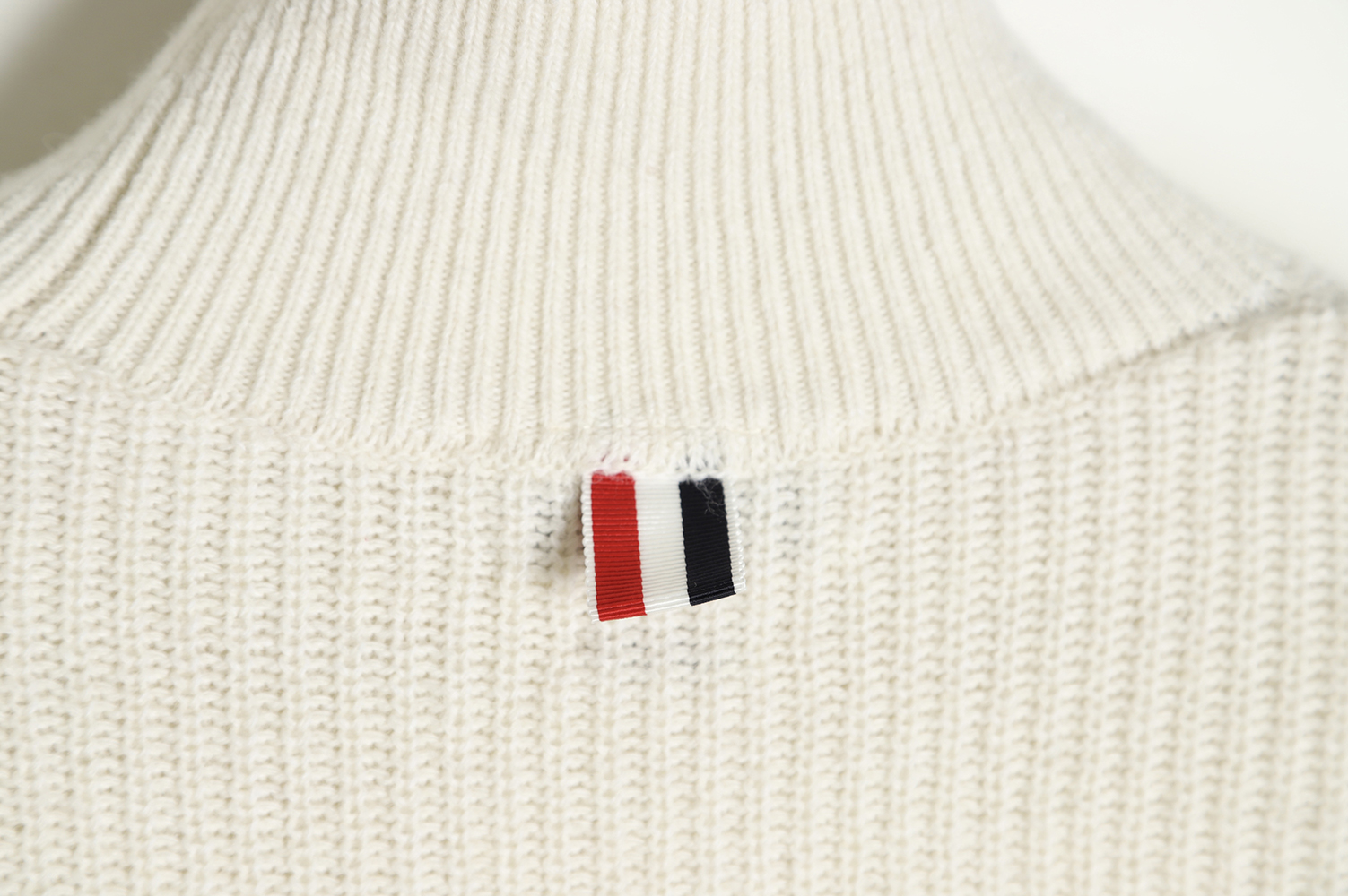 THOM BROWNE Wool turtleneck four-bar sweater
