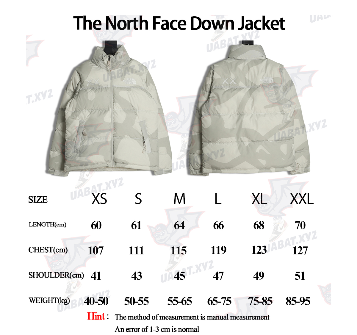 the nor*h F**e kaws joint 1996 american edition down jacket