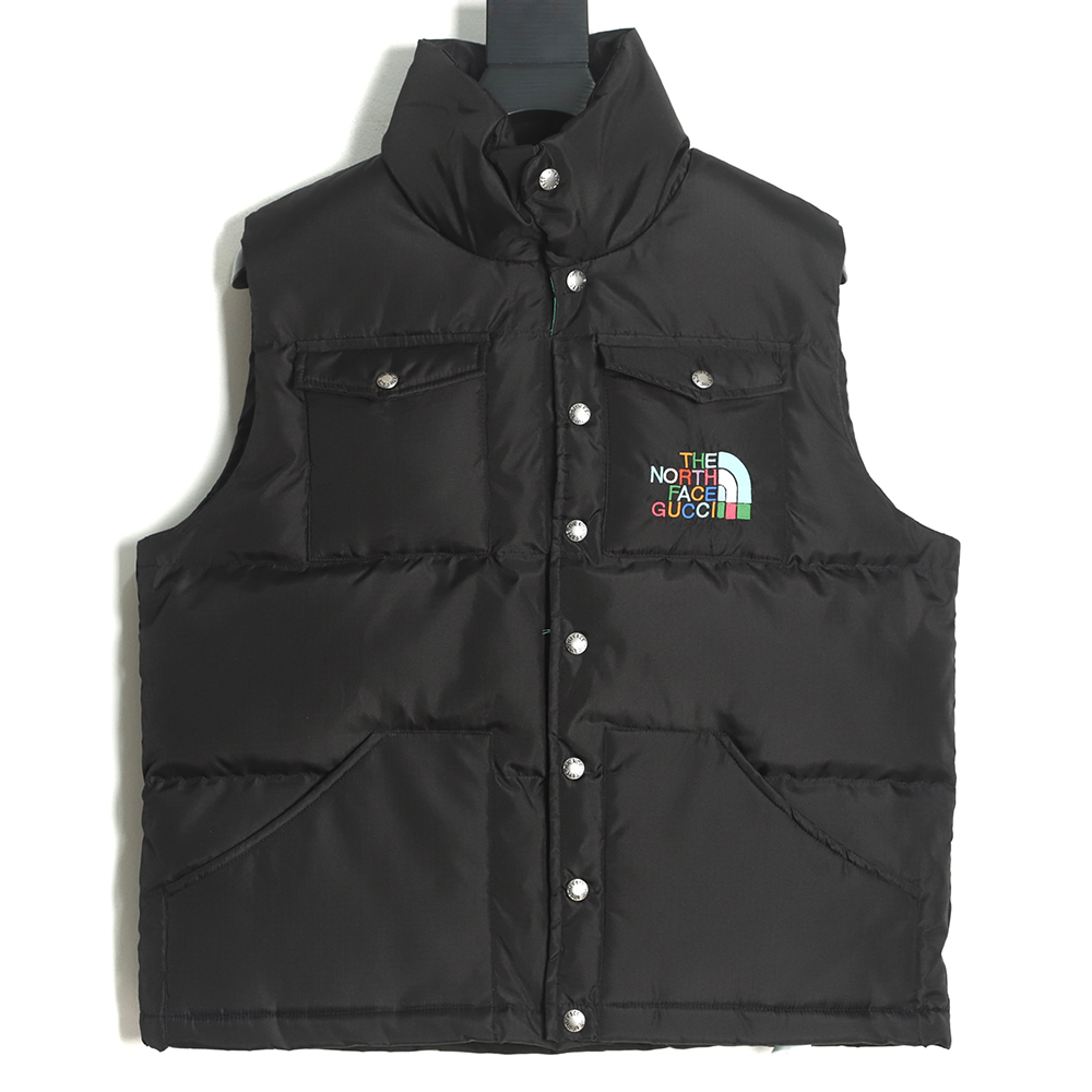 the nor*h f**e x G*u*i joint stand collar down vest tsk1