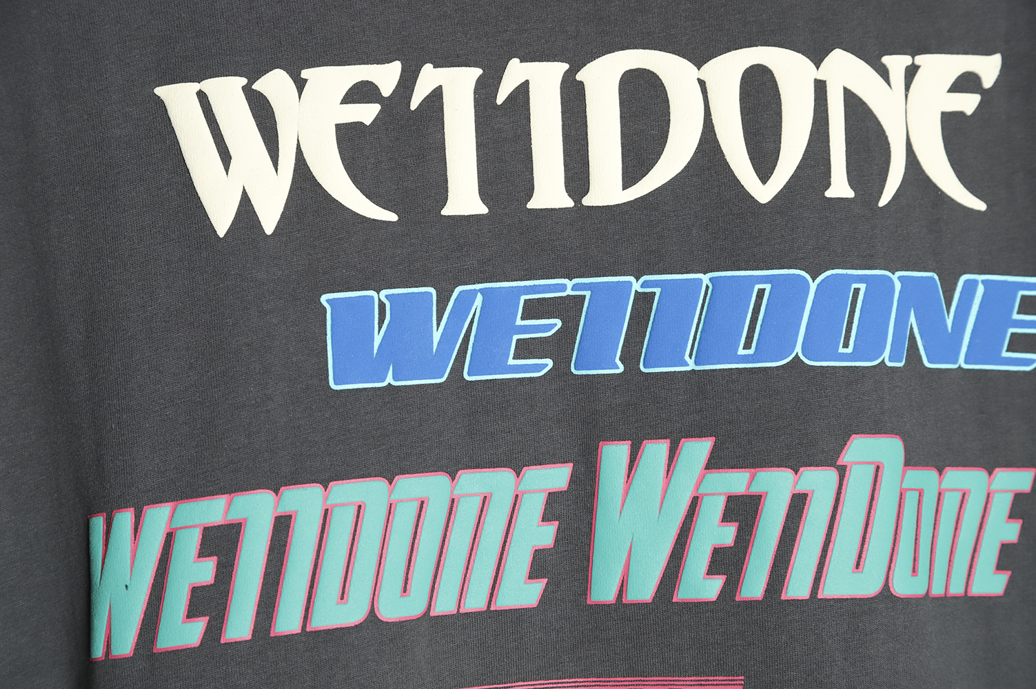 we11 done luminous bullet screen print short-sleeved T-shirt TSK1