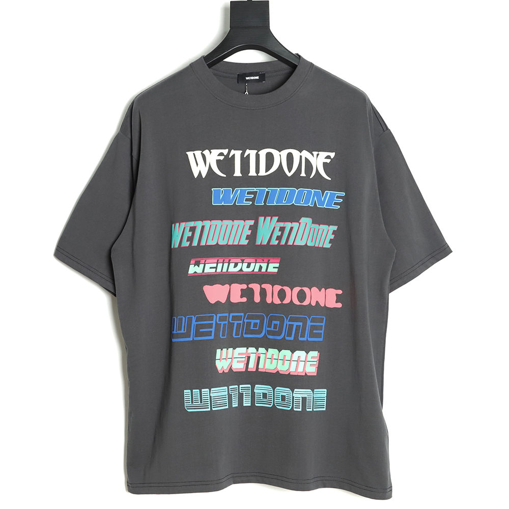 we11 done luminous bullet screen print short-sleeved T-shirt TSK1