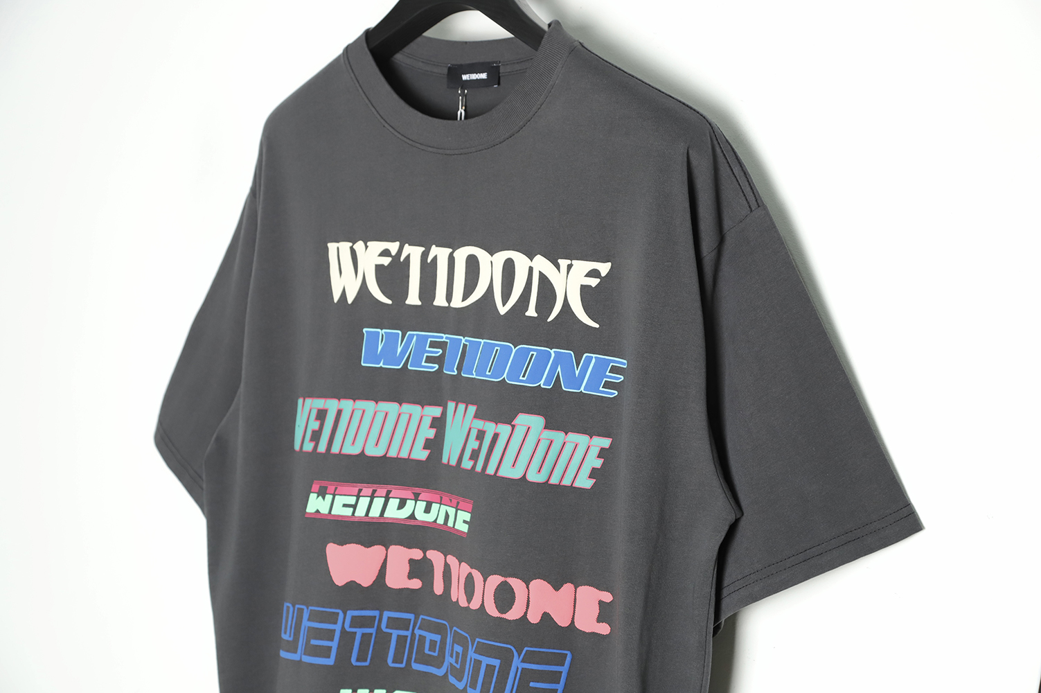 we11 done luminous bullet screen print short-sleeved T-shirt TSK1