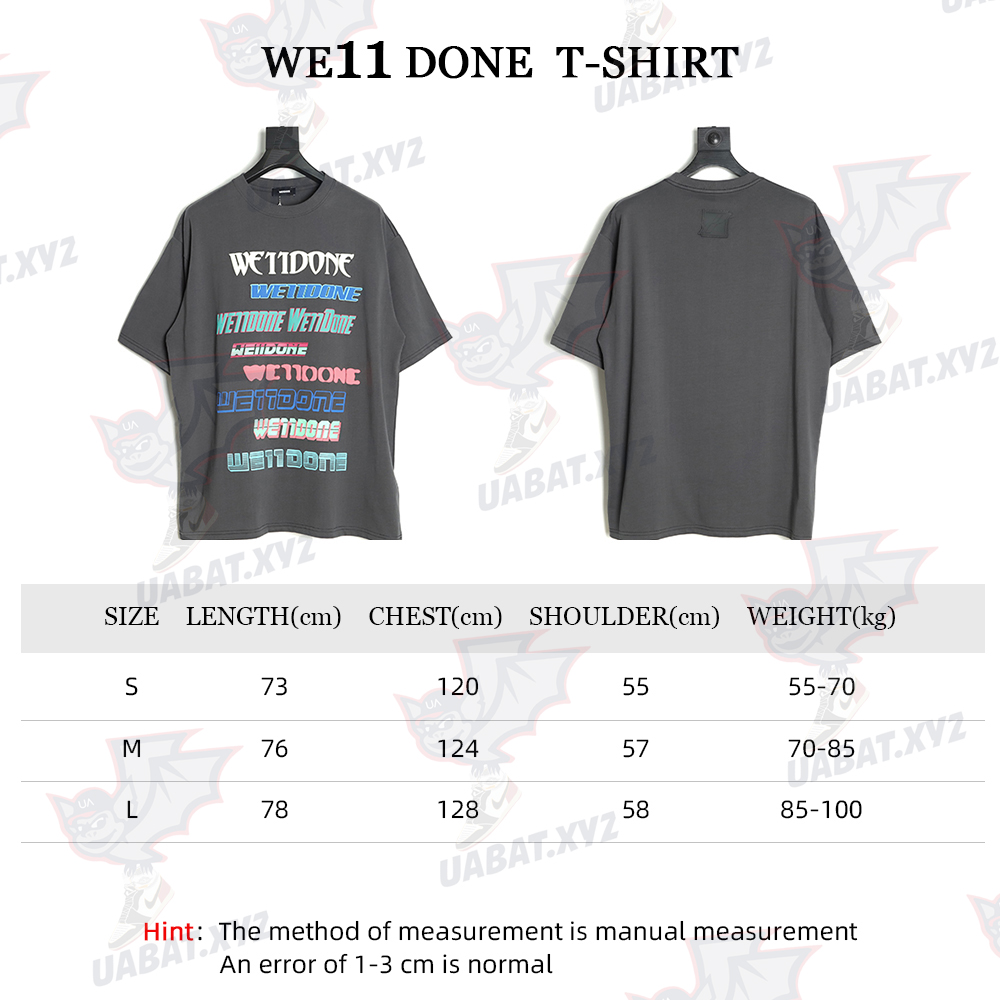 we11 done luminous bullet screen print short-sleeved T-shirt TSK1