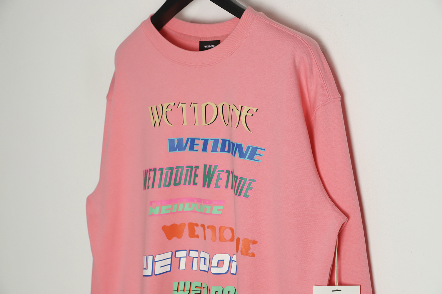 WE11 DONE 22FW Neon Barrage Crew Neck Sweatshirt