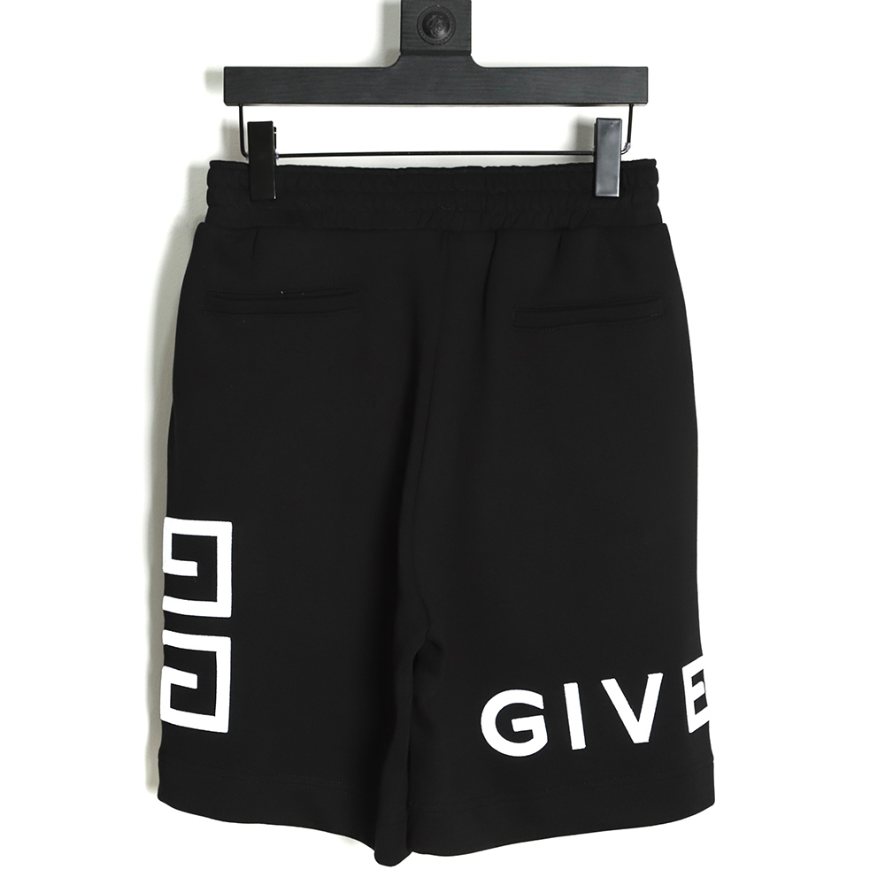 Givenchy four grid embroidery logo shorts