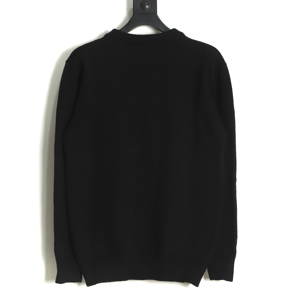 GIVENCHY casual crewneck sweater with rainbow fringe and embroidered letters