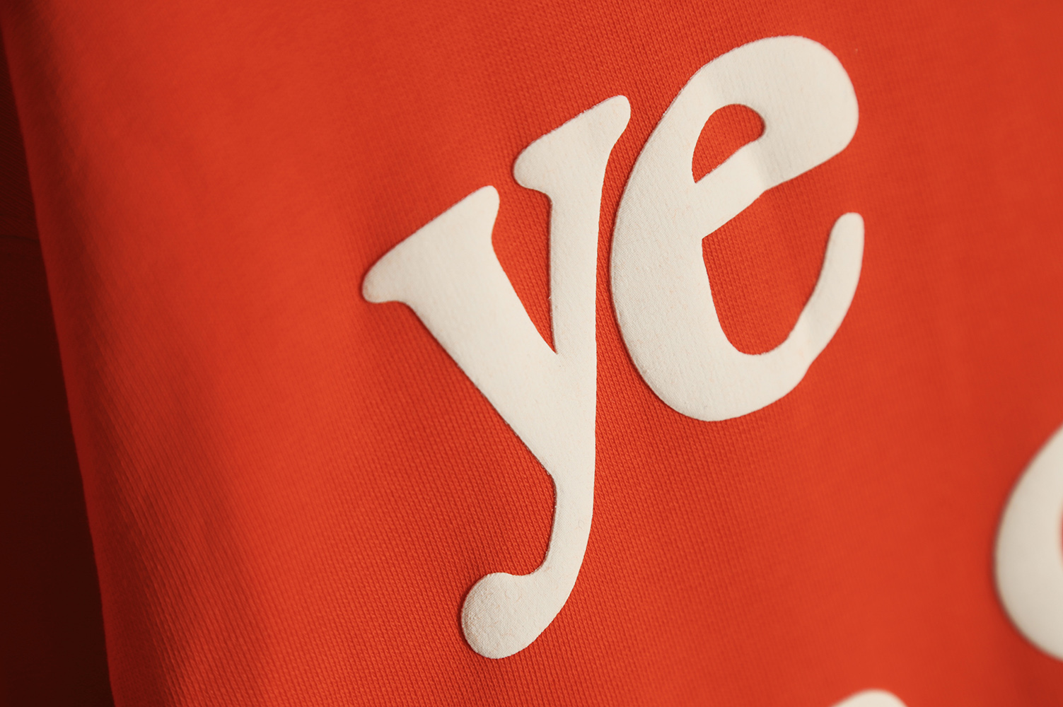 KANYE CPFM Foam Letter Print Reborn Hoodie Orange