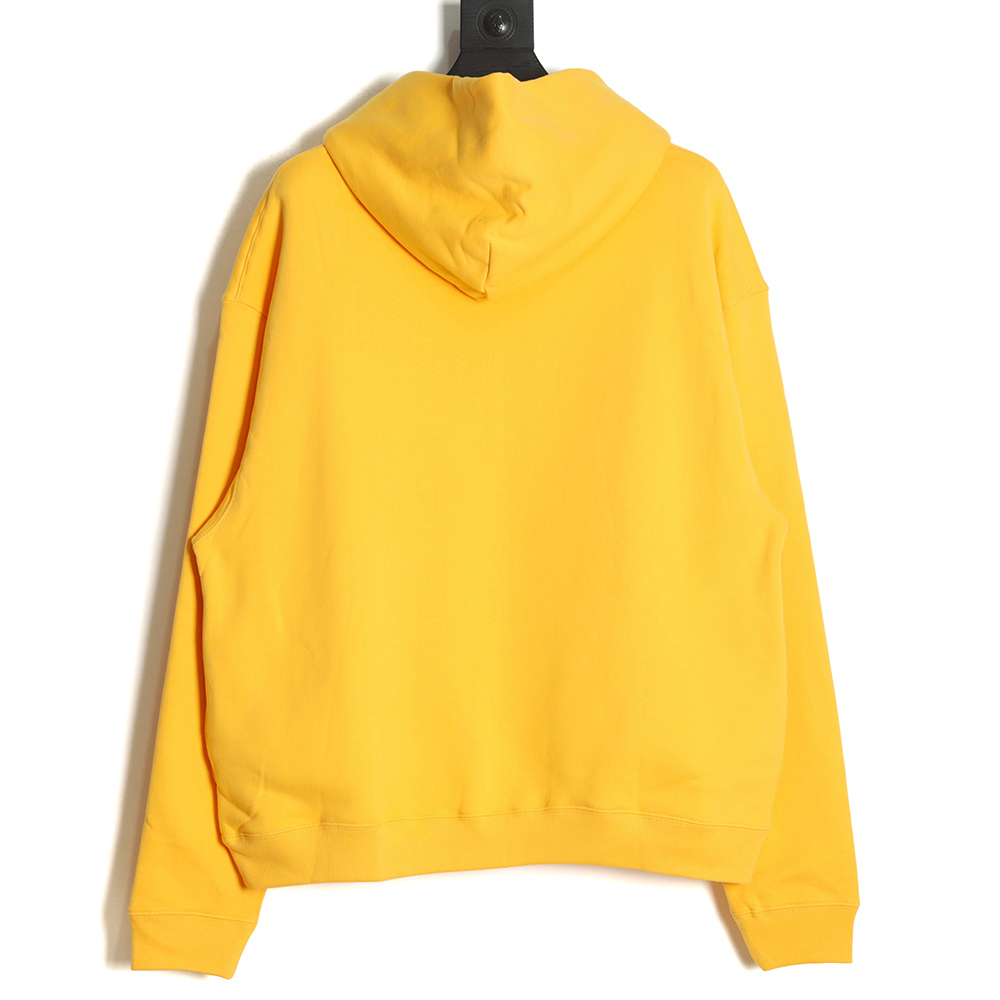 KANYE CPFM Foam Letter Print Reborn Hoodie Yellow