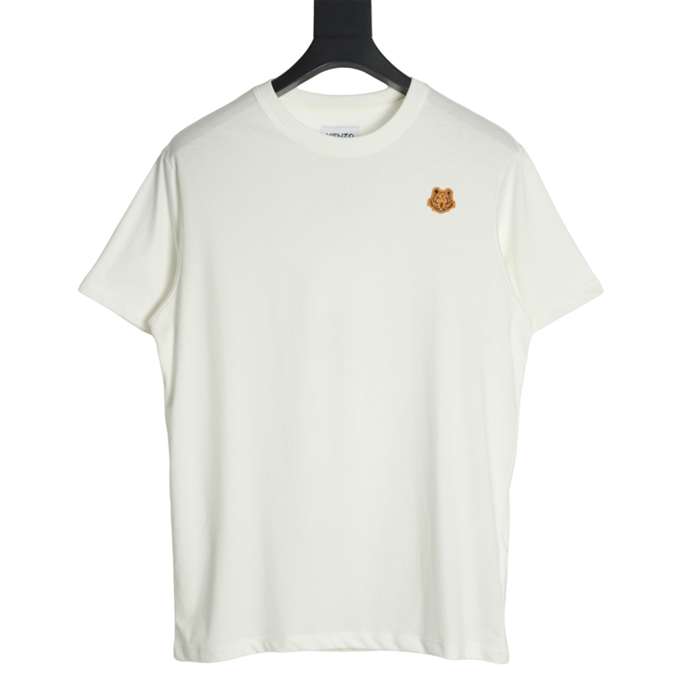 kenzo 2022 new gold embroidery tiger head short sleeves