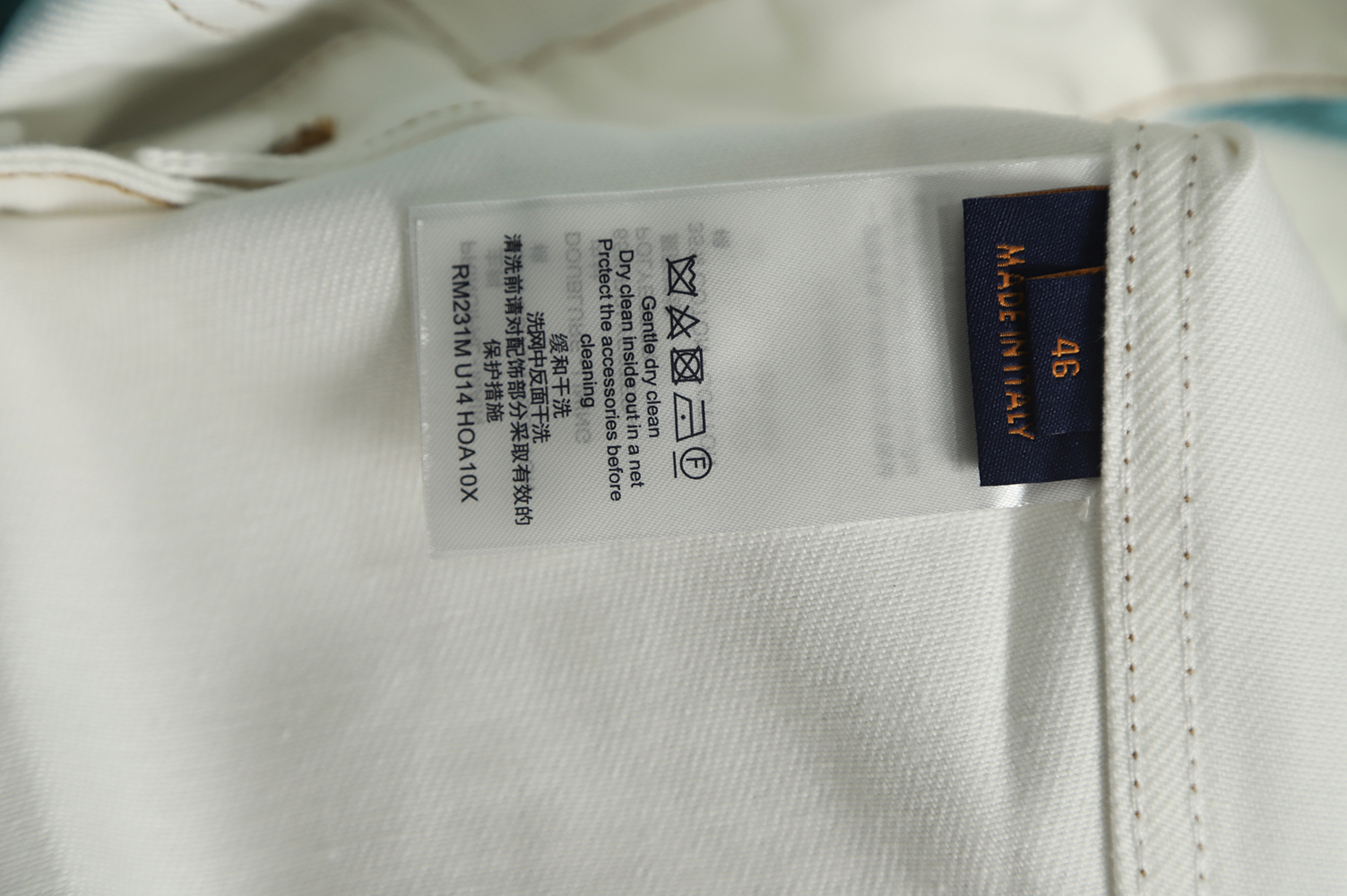 l0*is V*t0n 22fw crushed ice blue splash ink denim jacket