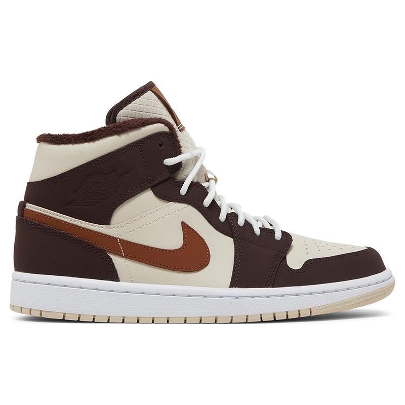 AIR JORDAN 1 MID SE ''CREAM DARK CHOCOLATE''