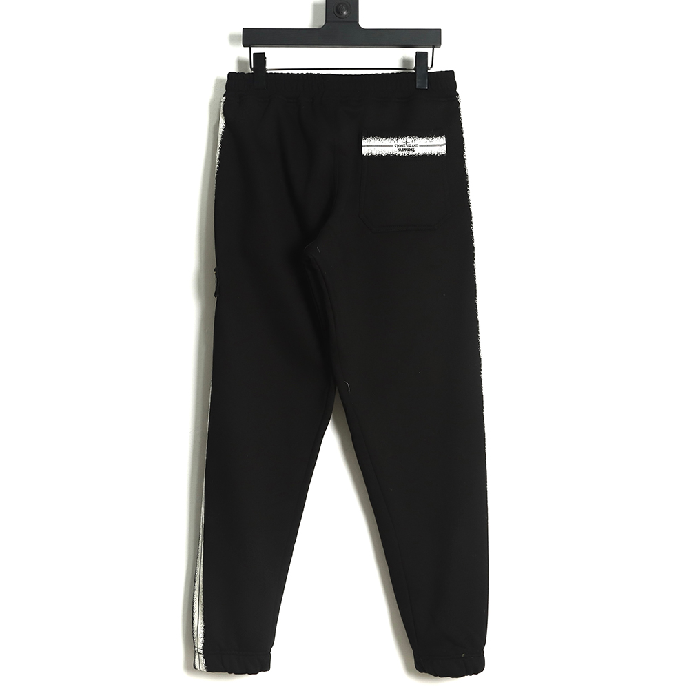 S*p*e ss22 week12 x stone island co-branded side pattern plus fleece pants