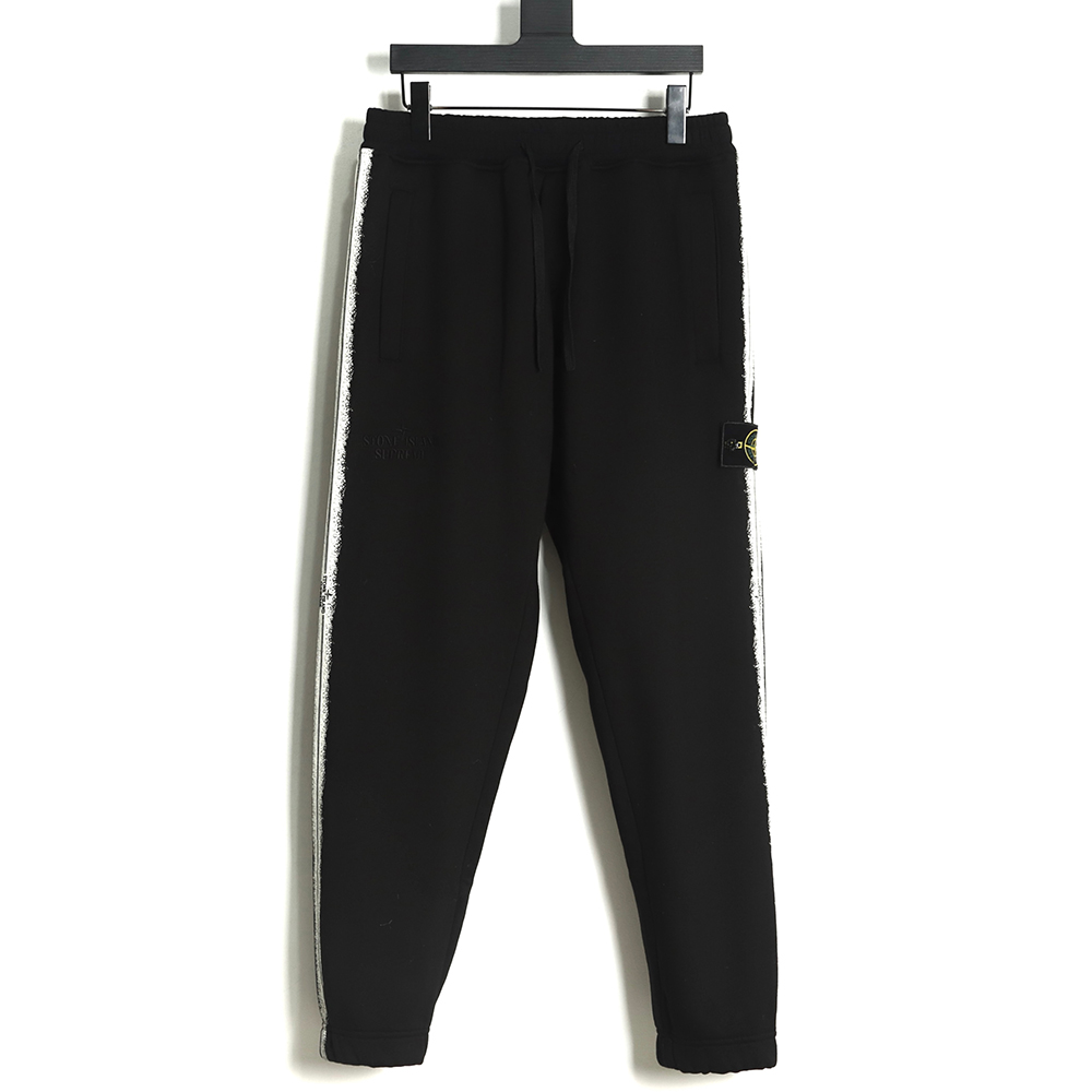 S*p*e ss22 week12 x stone island co-branded side pattern plus fleece pants