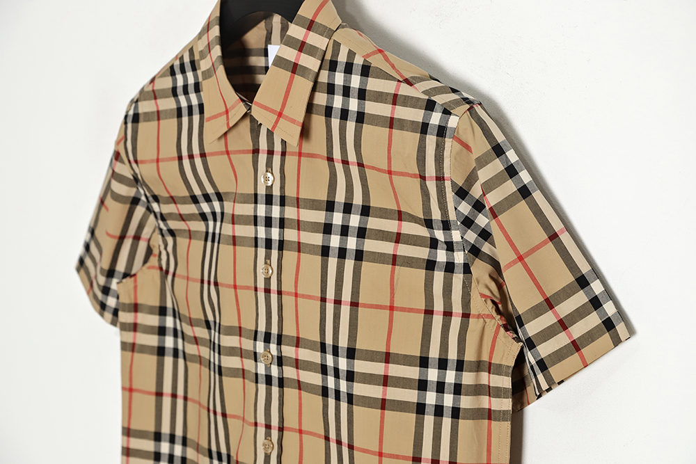 B**rry classic check short sleeve shirt