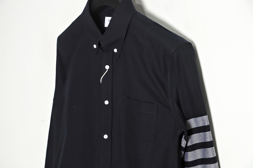 Thom Browne Classic Four Bar Flannel Shirt