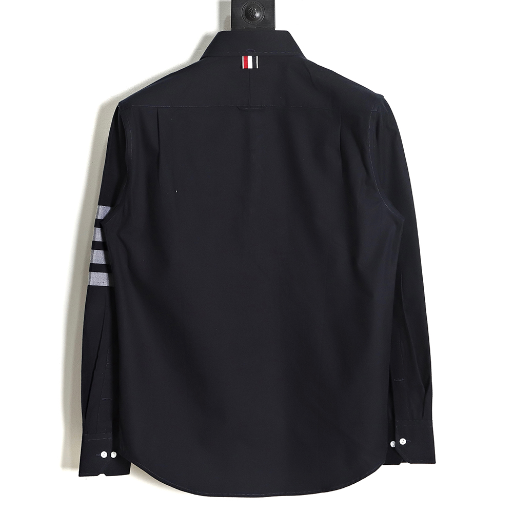 Thom Browne Classic Four Bar Flannel Shirt