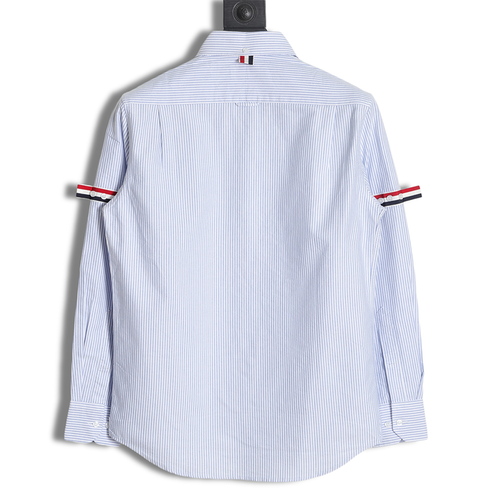 ThomBrowne Oxford Classic Cuff Striped Long Sleeve Shirt