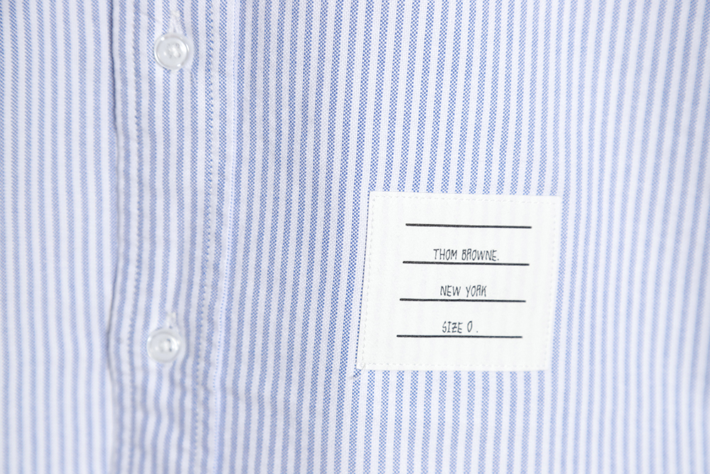ThomBrowne Oxford Classic Cuff Striped Long Sleeve Shirt