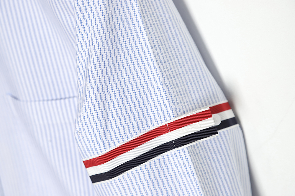 ThomBrowne Oxford Classic Cuff Striped Long Sleeve Shirt