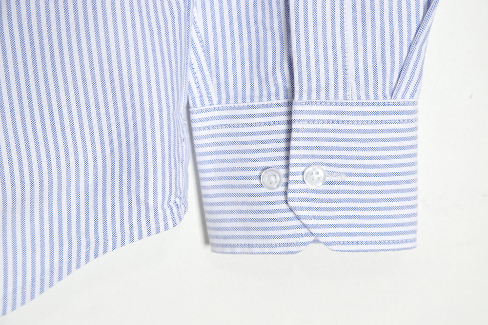 ThomBrowne Oxford Classic Cuff Striped Long Sleeve Shirt
