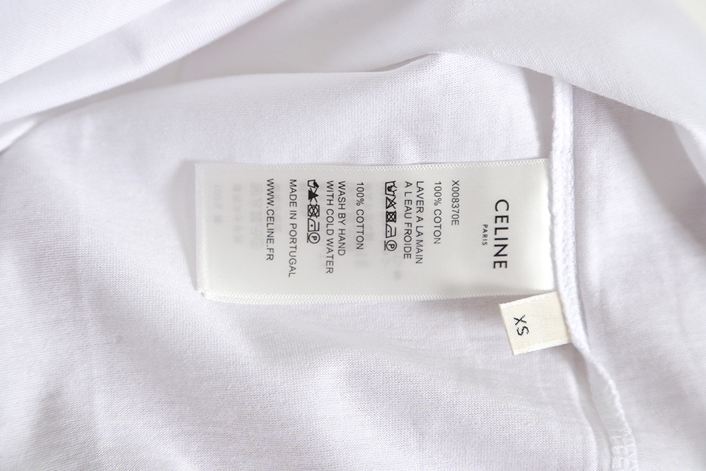 Ce**e 22ss rivet heart letter short-sleeved t-shirt