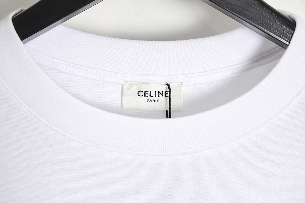 Ce**e 22ss rivet heart letter short-sleeved t-shirt