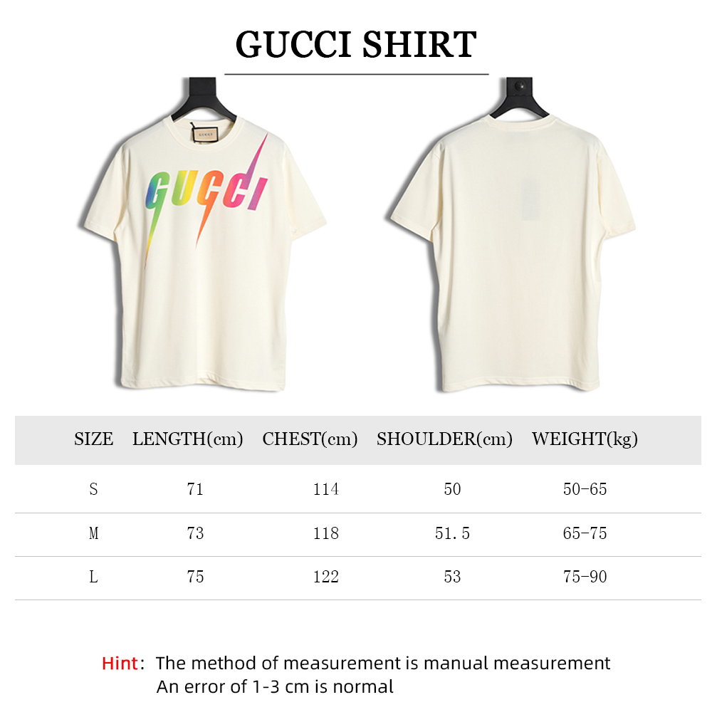 G*u*i 23ss gradient lightning short sleeve t-shirt