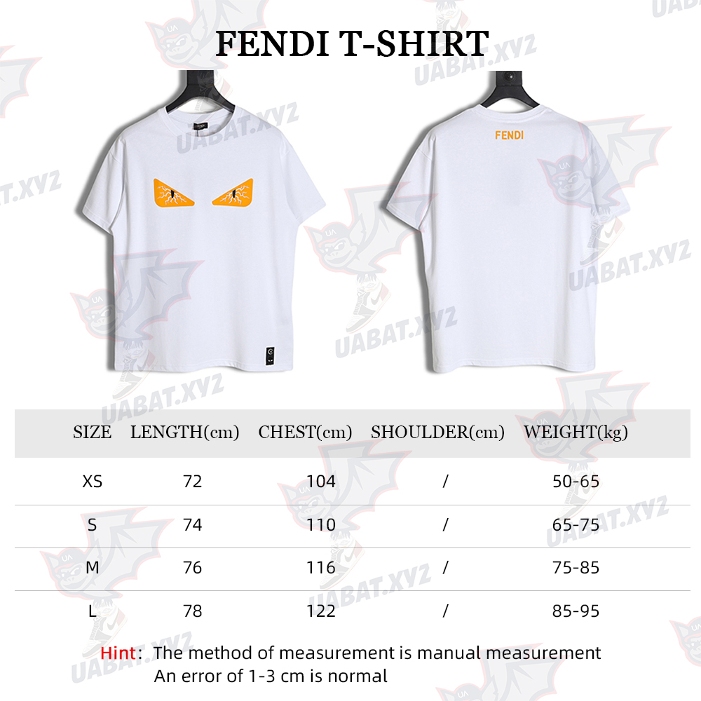 F**di 22ss cracked rubber eyes short sleeves