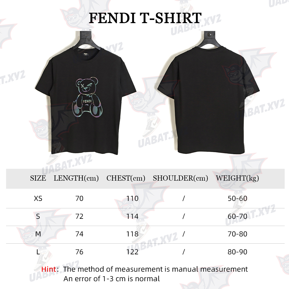 F**di 23ss laser anime bear pattern short sleeve tsk1
