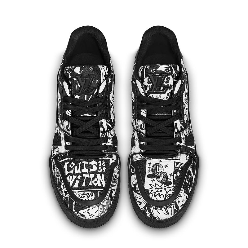 l0*is V*t0n trainer comic motifs black white