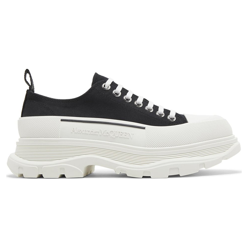 alexander M*Q*en tread slick lace up ''black white''